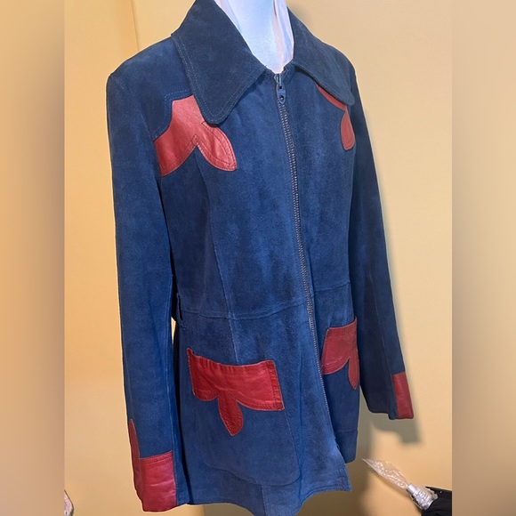 Rare vintage blue suede jacket-Men’s—60s - Picture 3 of 15